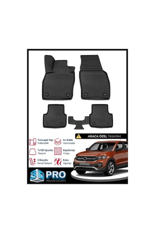 Vw T-cross 3d Havuzlu Paspas 2021 2022 2023 2024 2025 2026 Model Kokusuz