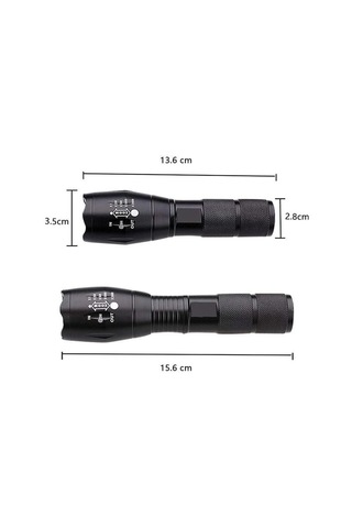 Yürüyüş Aleti Keşif Gece Lambası Single Sword Şarjlı El Feneri - Metal Gövde Ultra Yüksek Parlak Belirtilmemiş
