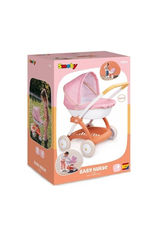 Smoby Baby Nurse Chulli Pop Oyuncak Bebek Arabası Pusetli Ve Başlıklı, Pembe 254124