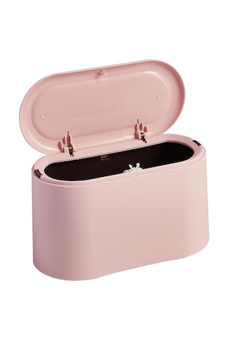 Homyl Şık Banyo Çöp Kovası Masa İçin Küçük , Pembe Pembe