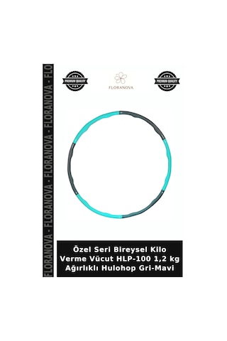 Özel Seri Bireysel Vücut Hlp-100 1,2 Kg Ağırlıklı Hulohop Gri-mavi