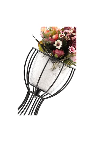 Anafor Saksılık Siyah 25 Cm Şeffaf Saksı
