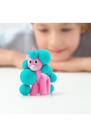 Hey Clay Hava İle Kuruyan Kil 15'li Kutu - Rainbow Unicorns renkli