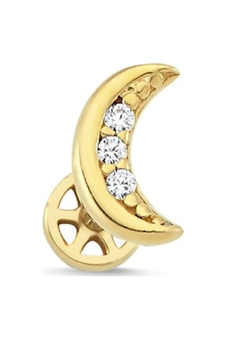 Altın Taşlı Hilal Tragus Piercing As79Pc Altınsepeti