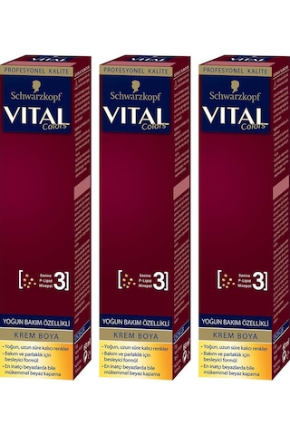 Schwarzkopf Vital Colors Krem Saç Boyası P - 11 Koyu Gümüş X 3 Adet