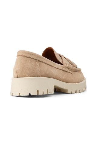 Deery Kadın Hakiki Süet Bej Püsküllü Loafer - 02035zbejc01 Bej
