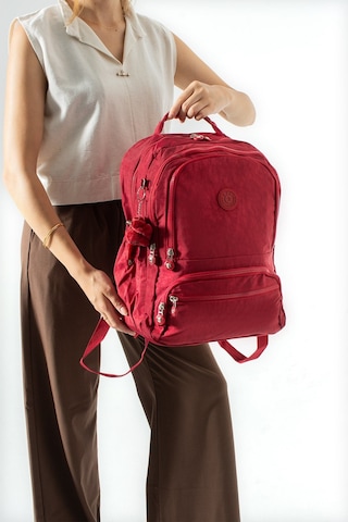 Ultra Hafif Çok Cepli Orta Boy Sırt Çantası Kırmızı Model: 571-3m