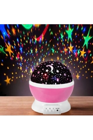 Yıldızlı Işık Görünümlü Pilli Ve Jarz Edilir Projektör Lamba