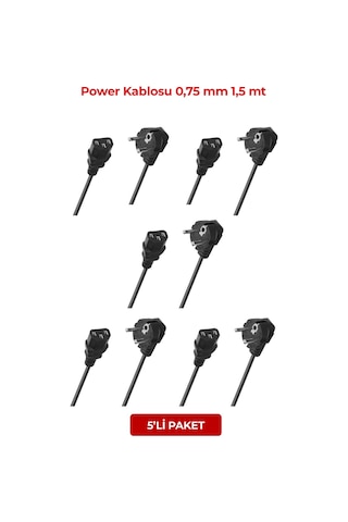 S-lınk Sl-p175, Power Kablosu 0,75mm 1,5mt 5li Paket