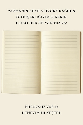 Vj Softtons Esnek Kapak Defter A6 80 Gr. Krem 96 Yp. Çizgili Kahverengi