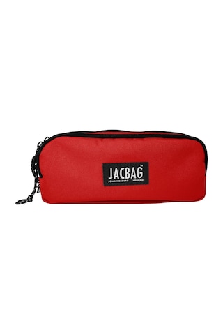 Jacbag Üç Bölmeli Çocuk ve Yetişkin Kalem Çantası - Kırmızı - Kadın/Kız Çocuk Çok Renkli