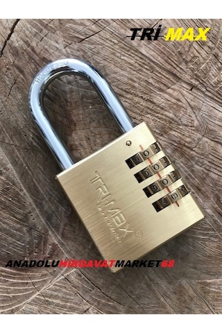 Trimax 50mm Pirinç Şifreli Asma Kilit Mini Şifreli Asma Kilit