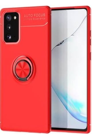 Samsung Galaxy Uyumlu S20 Fe Kılıf Yüzüğü Stant Ve Araç Tutucu Olabilen Şık Esnek Premium Silikon Kapak Ryc/ravel Kirmizi