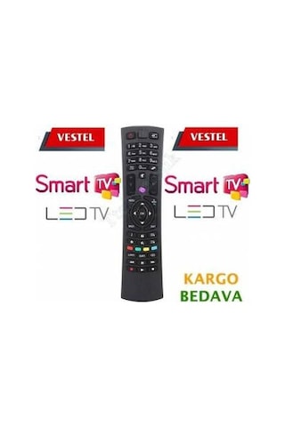Vestel Uyumlu 3D Smart Tv Kumandası Mor Tuşlu