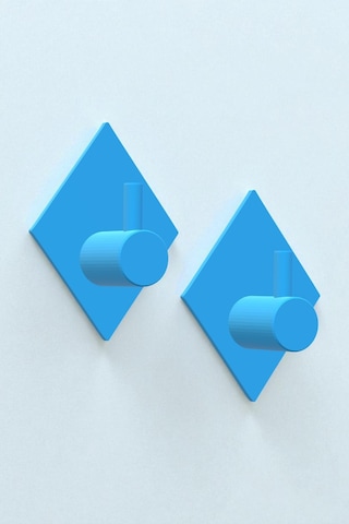 2'li Askılık Havlu Askısı, Bornoz Askısı, Kapı Arkası, Duvara Monte, Dayanıklı Malzeme, Kırmızı 98 Kırmızı