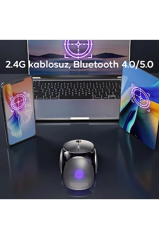 İnphıc X2 800-2400DPI RGB Işık 2.4G /BT4.0/BT5.0 Sessiz Üç Modlu Oyun Mouse