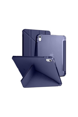 Apple Uyumlu iPad 11.nesil 11" Ve 10.nesil 10.9" , Trifold Standlı, Silikon Arka Korumalı Kılıf. Kapaklı Kılıf