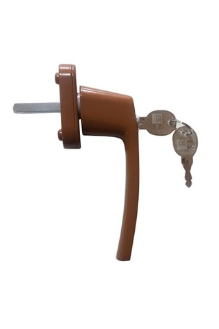 KAHVE Pvc Pimapen Kapı Pencere Kilitli Kol Alüminyum Kol