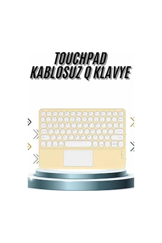 Android iOS Uyumlu Bluetooth Klavye Touchpad Slim Kablosuz Wifi Q Klavye