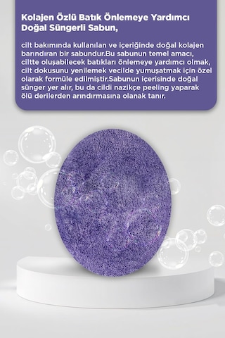 Kolajen Özlü Batık Ve Çilek Bacak Onarımına Yardımcı Doğal Süngerli Sabun Kollejen