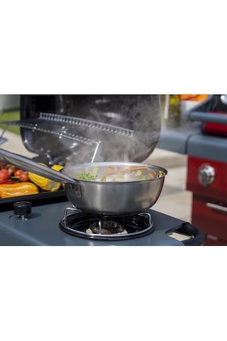 Aygaz X150 Klasik Gazlı Barbekü - 2 Brülörlü Ayaklı Bahçe Mangalı, Termometreli Kapak, Sarı Sarı