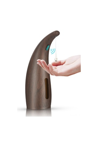 Yifomall Koyu Ağaç Desenli 300ml Ipx6 Su Geçirmez Kızılötesi Otomatik Sabun Dağıtıcı Pil Hariç Koyu Kahverengi