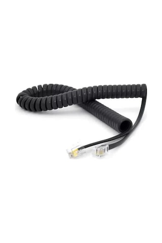 Telefon Ahize Spiral Siyah Kordon Kablosu