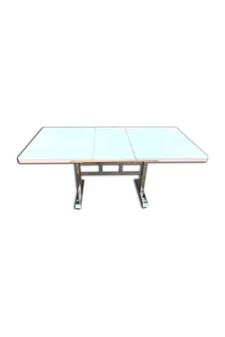 Masa Orta AYAK Model Metal Transmisyon Nikelaj Dikdörtgen Glospan Cam Tabla Kelebek Yan Açılır EL Yapım