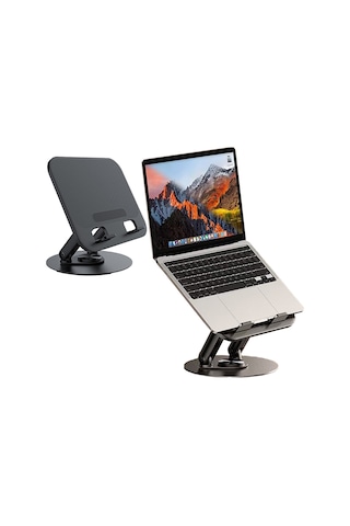 Jmary Mk-85 360 Derece Ayarlanabilir Çok Fonksiyonlu Apple Uyumlu MacBook Notebook Standı Siyah