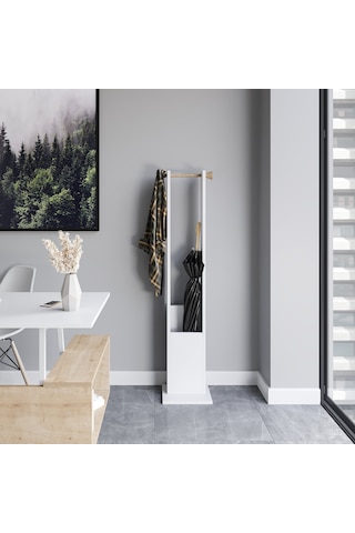 Lagomood Joline Şemsiyelik Askılık Meşe Beyaz Beyaz - Meşe