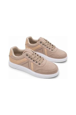 Black Flex Erkek Kanvas Casual Ayakkabı Bej 40-44