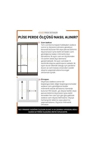 Krem Plise Katlanır Cam Balkon Perdesi - Ofis Perdesi - Mutfak Perdesi - Salon Perdesi - Krem