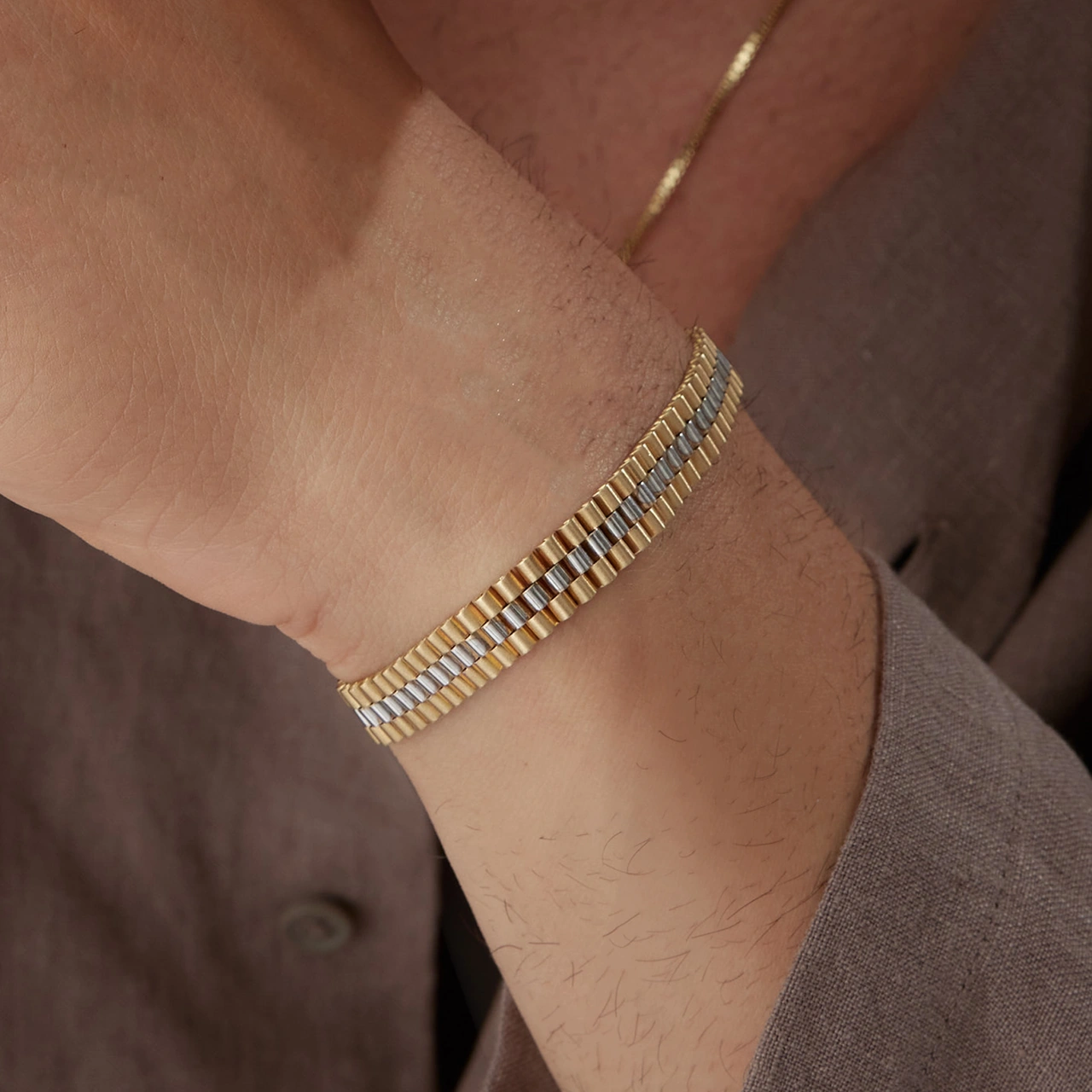 Üç Sıralı Sık Kordon Bileklik 12926580