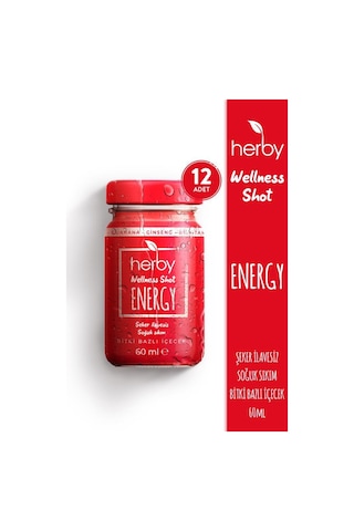 Herby Energy Shot Enerji Bitki Bazlı İçecek X12