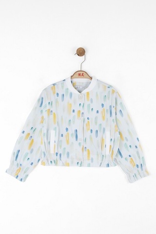Xo Kids Kız Çocuk Gömlek 4-8 Yaş 38543 Ekru - Mint