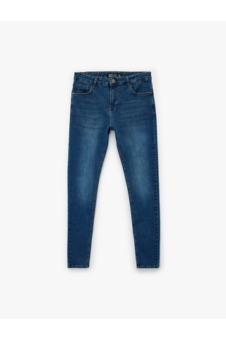 Koton Normal Bel Pamuklu Skinny Fit Jean Pantolon - Michael Jean Koyu İndigo 6wam40049nd İndigo