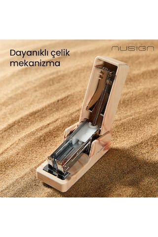 Nusıgn Mini Zımba Makinesi 12 Yaprak Kapasiteli 24/6 26/6 Pink