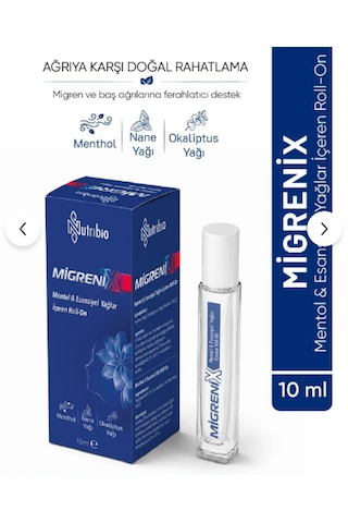 Nutribio Migrenix Rahatlatıcı Masaj Yağı Roll-On 10 ML