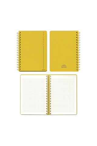 Melimelek Kareli Defter Sarı Bez Ciltli - Ceyda Düvenci Sarı