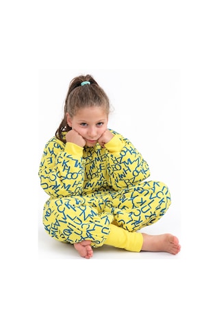 Babyhola 2.5 Tog Yorgan Gerektirmeyen Kalın Elyaf Dolgulu Çocuk Uyku Tulumu Pamuk Astarlı Unisex 6020 Sarı