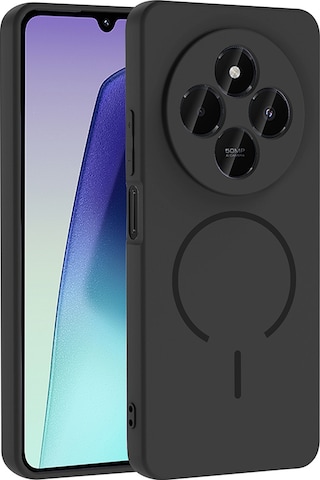 Redmi 14c Kılıf M-safe Şarj Özellikli Sys Meta Kapak - Siyah Siyah
