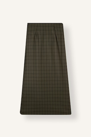 Defacto Regular Fit Drape Detaylı Kareli Normal Bel Etek I3597ax26wnkh70 Haki-kh70