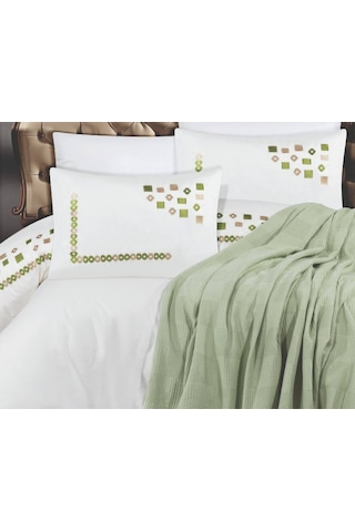 Goldroom Ahenk 7 Parça Pamuklu Pike Takımı. Mint Yeşili