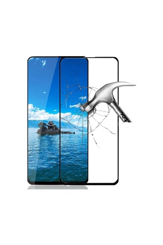 Xiaomi Poco F2 Pro Kenarları Kırılmaya Dayanıklı Ekran Koruyucu Siyah