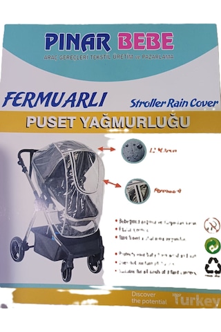 Pınar Bebe Travel Sistem Lüx Bebek Arabası Yağmurluğu Bebeciden Şeffaf