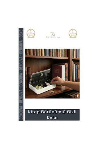 Gizlikasa Sözlük Tasarımlı Metal İç Hazneli Güvenli Kilitli Küçük Boy Kitap Görünümlü Gizli Kasa