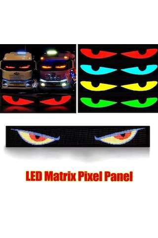 Astraled Matrix Şeytan Göz Kayar Led Panel Tabela Uzaktan Kumandalı Telefon Üzerinden Kontrol 37cm