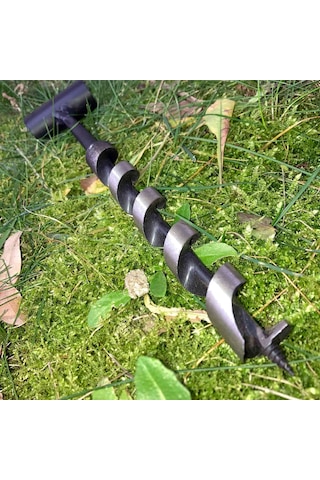 Kamp Ayısı Delme Çapı 22 Mm - Çantalı Bushcraft İsveç El Burgusu Siyah