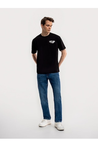 LOFT Loose Fit Erkek Tshirt K.kol Lf2035159 Q1.v1 Siyah