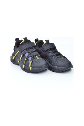 Pepino Kids Pepino Lastikli Cırtlı Filet Outdoor Çocuk Spor Ayakkabı Siyah-sarı
